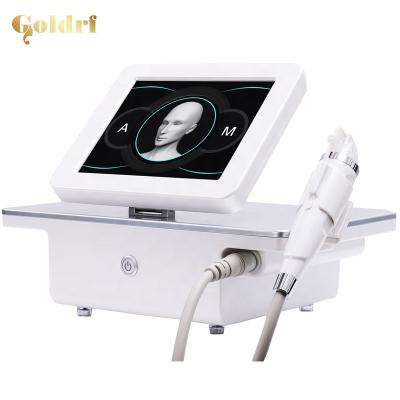 China Partial Face Lift Gold Thin Style Wrinkle RF Microneedle Removal Machine for sale