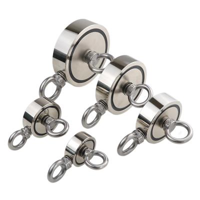 China Industrial Magnet 300kg Pull Force Fishing Neodymium Magnets With Rope for sale