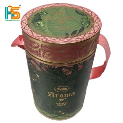 China Handmade Custom Gift Hat Box Tea Paper Packaging Tube Cardboard Round Packaging Boxes Slotted Boxes Die Cutting White Paper Insert Accept for sale