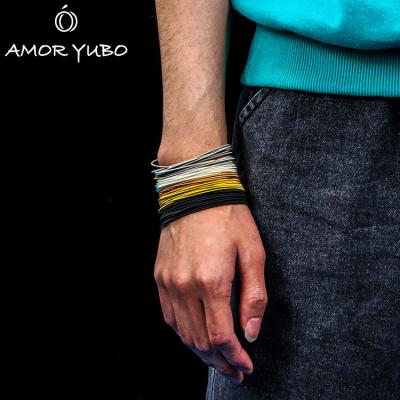 China Custom Amoryubo Stainless Steel 185mm Guitar String Spring Environmental Friendly Bracelets for sale