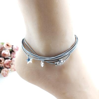 China AmorYubo Jewelry Stainless Steel Color Anklets Lead Free Nickel Free Natural Foot Jewelry For Women for sale