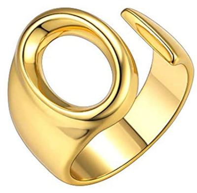 China AmorYubo TRENDY Fashion Customized Adjustable Gold Plated Alphabet Letter Initials Open Women Knuckle Rings Set Jewelry for sale