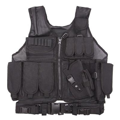 China Tactical Black Army Gear Custom Military Vest Vest Military Vest One Size Fits for sale