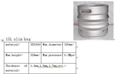 China 1.2mm Thickness 304 Stainless Steel Beer Barrel With Spear / Silk Printing Logo for sale