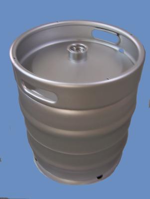 China Electro Corrosion Logo 50L Half Barrel Keg European Standard Silver for sale