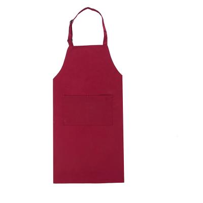 China 2021 New Designed Cleaner Accept Logo Chef Apron Polyester-cotton Solid Color Apron Customized Halter Apron Antifouling Chef for sale