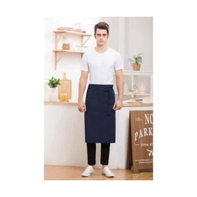 China Good Cleaning Sale Accept Logo Antifouling Chef Apron Customized Half Waist Apron Cloth Canvas Half Apron for sale