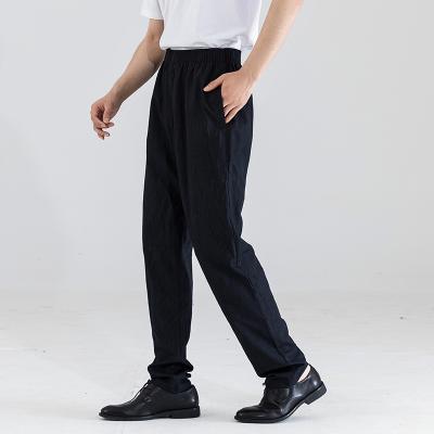 China restaurant & Bestselling Chef Clothes Black Men Chef Clothes Waiter Uniform Bestselling Chef Pants Kitchen Restaurant Bar Chef Trousers Elastic Cuff Trousers for sale