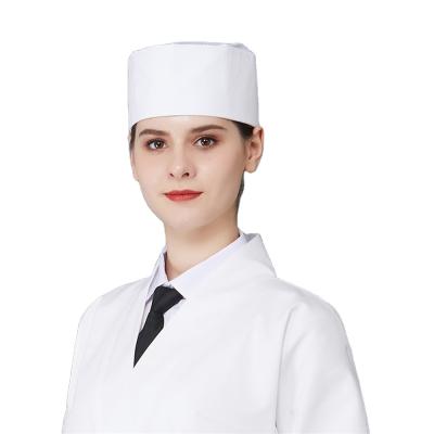 China restaurant & Hot Bar Fashion Unisex Accept Customized Logo Japanese Hat Cotton 35% Polyester 65% Chef Hat for sale