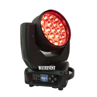 China Stadium Wash High Quality Zoom Sports Moving Head RGBW 4IN1 LED Light 19x15w for sale