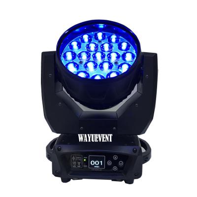 China Sports Stadiums Led Display Light Wash RGB Zoom Light Nightclub DJ Moving Head 19x15w 4in1 for sale