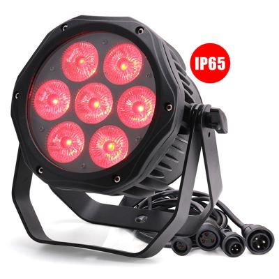 China LANDSCAPE IP65 waterproof 7x18W 6in1 RGBWA+UV 18w led slim led par can for sale