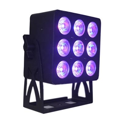 China Sports stadiums 9x18W DMX control dmx battery uplight wireless 6in1 UV rgbwa led par light for sale