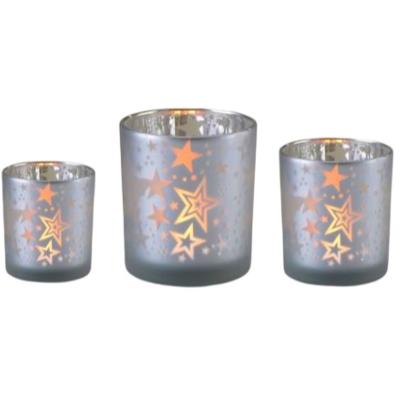 China Tealight Home Decorative Blown Votive Vintage Hand Decor Candle Holder Colorful Drip Glass Cup for sale