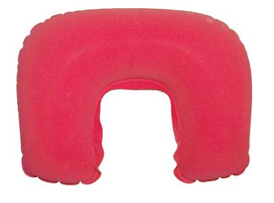 China U shape 0.4mm Flocked inflatable travel neck pillows for airplanes for sale