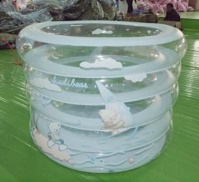 China Customized pink Kids inflatable swimming pool safety Punching , printing , welding for sale