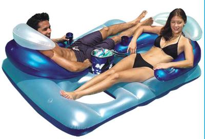 China Double bed inflatable mattresses with logo printing for swimming for sale