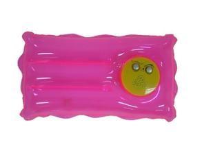 China Orange merged pvc music Inflatable beach pillow 38cm  * 25cm * 10cm  0.18mm for sale