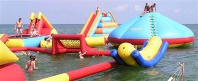 China Amazing Huge Inflatable water parks , games and play , inflatable rock climbing wall for sale