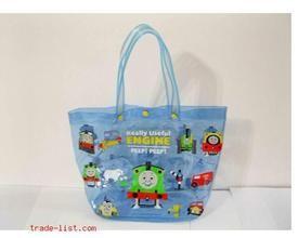 China Cartoon pringting transparent PVC  shopping bags EN71 or reach5 , 6p for sale