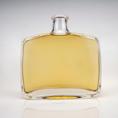 China High Flint Square Clear 500ml Glass Vodka Gin Rum Tequila Bottle for OEM/ODM for sale