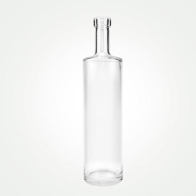 China Clear Matte Black Glass Liquor Bottle 750ml Nordic Gin Whiskey Vodka Liquors and Beverage for sale