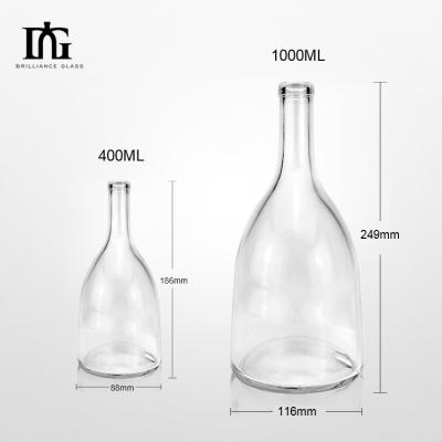 China Hot Stamping Classic Design Spirits Vodka Whiskey Bottle 700ml 1000ml Large Capacity Glass Bottle for sale