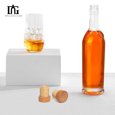 China Gin 750ml Glass Liquor Bottles Brandy Glass Bottle Beer Bottle Beverage Cork Food for sale