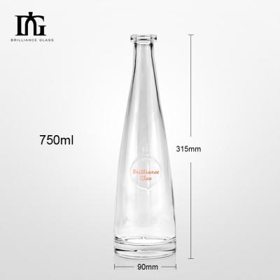 中国 500ml ボウリング形 丸い 密封性良さ 清潔なガラスボトル 販売のため