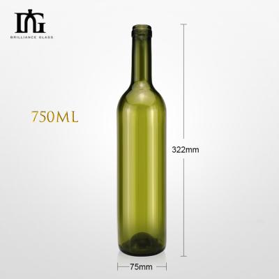 China Glasbrandyflasche für einzigartige Weinflasche Glasklarglasflasche Champagnerflasche zu verkaufen