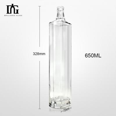 China Alkoholflasche aus Glas aus Kristallglas Material Spirituosenflasche für Getränke aus Wodka-Saft zu verkaufen