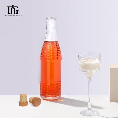 중국 끝 유리 맥주 병 위스키 와드카 음료 물체 재료 유리 500ml 700ml 750ml 판매용