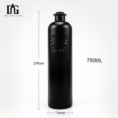 China Acceptable Customer's Logo Tall Glass Liquor Bottle for Vodka Gin Tequila Brandy for sale