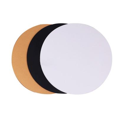 China diameter33cm round cardboard art special white Cowhide black cardboard kindergarten handmade black cardboard thickened 33cm for sale