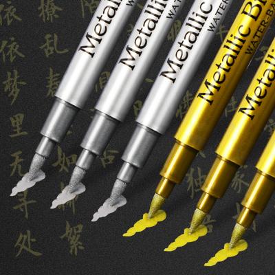 China GuangNa GN550B soft head metal marker Gold silver soft brush festive bookkeeping pen paint pen Soft head Color fluorescent GN550B for sale