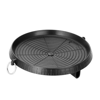 China Stored Easily Cleaned Wholesale Outdoor Barbecue Tools Non Stick Picnic BBQ Oval Grilled Fish Steak Frying Grill Pan for sale