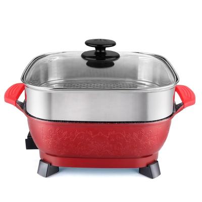 China Hotel Hot Selling Multifunctional Electric Hot Pot and Cooking Food Steamer Non-stick Pan Aluminum Pan for sale