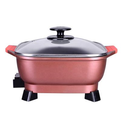 China Popular household aluminum non stick hot pot and the 26cm mini pan electric shabu-shabu grill for sale