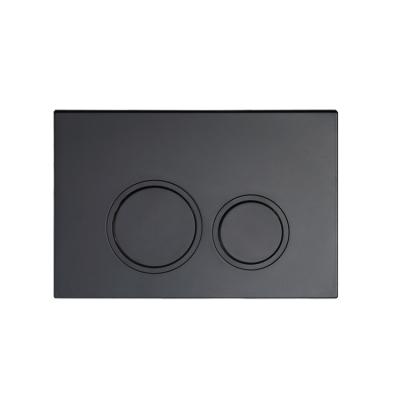 China Hidden Cistern Matte Black Wall-Hung Matted Concealed Cistern Double Flush Panel Toilet Knob Flush Panel for sale