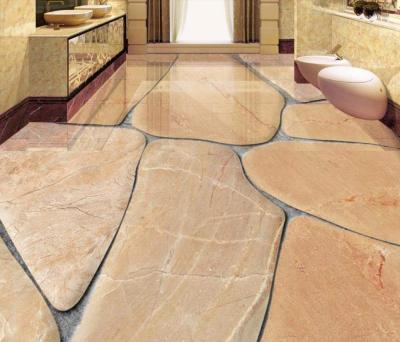 China Non-slip Stickers Pebble Bathroom 3d Floor Sticker 3d Floor PVC Stone Stickers for sale