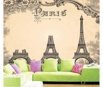 China Wholesale Modern Eiffel Tower Wallpaper Eiffel Tower Photo Wallpaper Bed Room Wall Wallpaper for sale