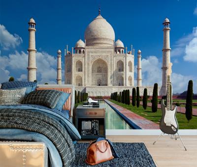 China India Landscape Wallpaper Murals Custom Modern Taj Mahal Wall Mural Home Decor Photo Wallpaper Beautiful for sale