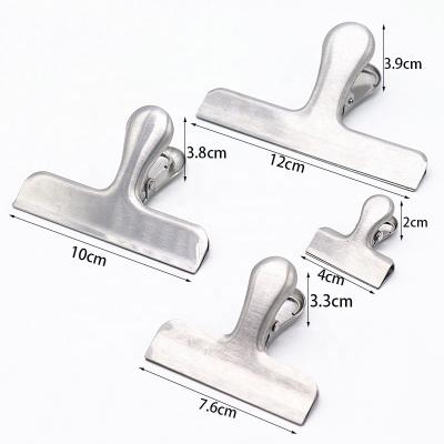 China Multipurpose Viable Tight Heavy Duty Food Bag Stainless Steel Storage Air Sealing Clips Hold Handle For Kitchen Office for sale