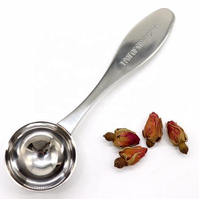 China Sustainable Stainless Steel Serving Tea Infuser Doser Perfect Scoop For Brewing 1 Jar Loose Leaf for sale