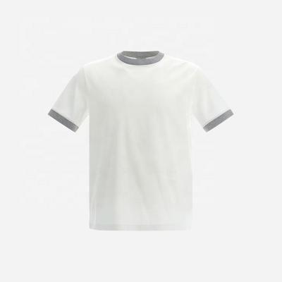 China High Quality Classic 100% Cotton Breathable Simple White Casual Short Sleeve Summer Crew Neck Logo Tshirt For Men Custom Made for sale