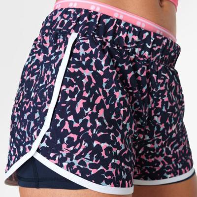 China Fashion Breathable Elastic Waist Summer External Sports Light Up Airy Custom Logo Leopard Print Women's Shorts With Coating for sale