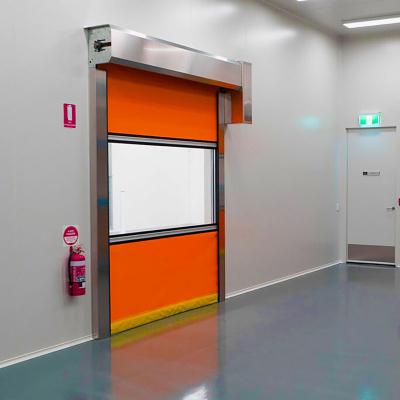 China 0.8 - 2.0 M/S Industrial PVC Transparent Rolling Up Shutter Door With High Speed for sale