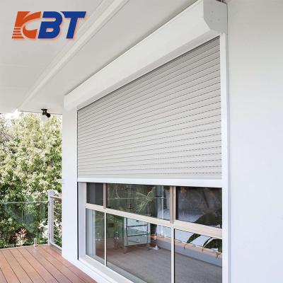 China Supplier 0.8mm/1.0mm/1.2mm Thickness Aluminum Alloy Roller Shutter Modern Gold Optional Automatic Door for sale