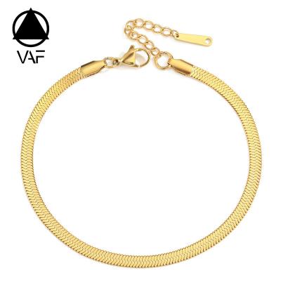 China Wholesale Vintage VAF 18K Snake Chain Bracelet 316L Stainless Steel Adjustable Bracelet For Women Men for sale