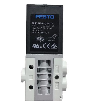 China Original Germany-Festo Components 525191 Pneumatic Solenoid Valve MHE4-MS1H-3/2G-QS-8 for Hotels for sale